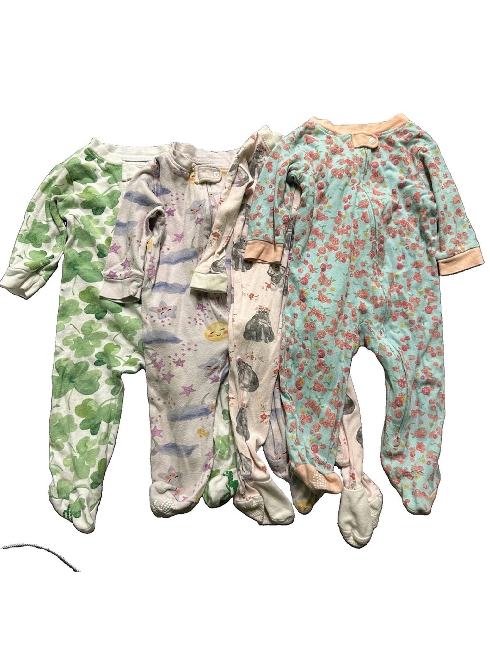 Baby Girl Burt’s Bees Baby Footie Pajamas Size 6-9 Months